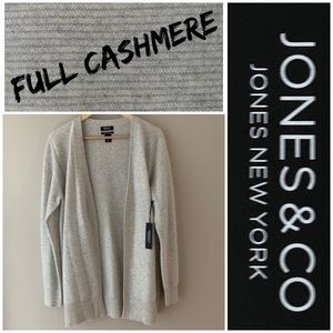 Jones NY & Co Women Cardigan XL 100% Cashmere